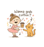 ゆるバレリーナとねこの毎日スタンプ⑥（個別スタンプ：19）