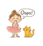 ゆるバレリーナとねこの毎日スタンプ⑥（個別スタンプ：28）