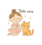 ゆるバレリーナとねこの毎日スタンプ⑥（個別スタンプ：32）