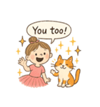 ゆるバレリーナとねこの毎日スタンプ⑥（個別スタンプ：33）