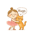 ゆるバレリーナとねこの毎日スタンプ⑥（個別スタンプ：34）