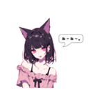 ねこ耳女子は気分しだい。（個別スタンプ：5）