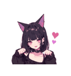 ねこ耳女子は気分しだい。（個別スタンプ：8）