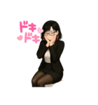 恥ずかしがり屋な綾乃さん（個別スタンプ：1）