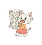 毎日使える♪OLねこの表情スタンプ（個別スタンプ：1）