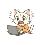 毎日使える♪OLねこの表情スタンプ（個別スタンプ：3）