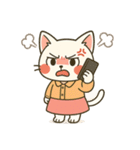 毎日使える♪OLねこの表情スタンプ（個別スタンプ：8）