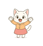 毎日使える♪OLねこの表情スタンプ（個別スタンプ：17）