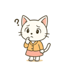 毎日使える♪OLねこの表情スタンプ（個別スタンプ：18）
