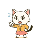 毎日使える♪OLねこの表情スタンプ（個別スタンプ：23）
