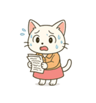 毎日使える♪OLねこの表情スタンプ（個別スタンプ：28）