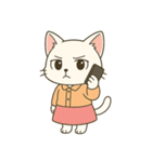 毎日使える♪OLねこの表情スタンプ（個別スタンプ：34）