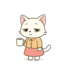 毎日使える♪OLねこの表情スタンプ（個別スタンプ：36）