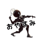 アフロ×テニス（庭球）！3Dリアル（個別スタンプ：14）