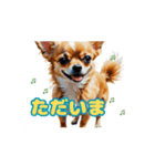 チワワ好きさんと犬好きさんに動く（個別スタンプ：4）