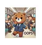 満員電車のクマ（個別スタンプ：9）