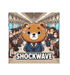 満員電車のクマ（個別スタンプ：17）