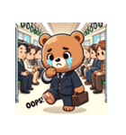 満員電車のクマ（個別スタンプ：23）