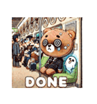満員電車のクマ（個別スタンプ：25）
