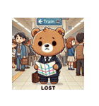 満員電車のクマ（個別スタンプ：30）