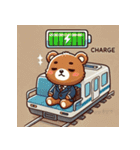 満員電車のクマ（個別スタンプ：40）