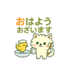 しろいぬ 丁寧な言葉（個別スタンプ：1）