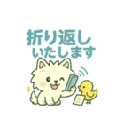 しろいぬ 丁寧な言葉（個別スタンプ：12）
