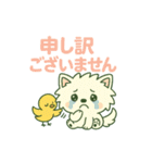 しろいぬ 丁寧な言葉（個別スタンプ：14）