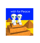 Alien Z wish peace（個別スタンプ：1）