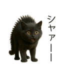可愛い黒猫の日常スタンプ！3Dリアル（個別スタンプ：40）