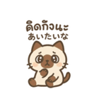 シャム猫のゆるかわタイ語スタンプ（個別スタンプ：17）