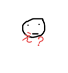 手描きの顔 スタンプ（個別スタンプ：6）
