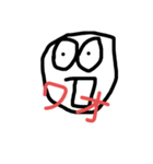 手描きの顔 スタンプ（個別スタンプ：12）