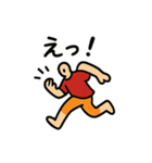 「逃げる男」の日常会話スタンプ（個別スタンプ：7）