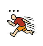 「逃げる男」の日常会話スタンプ（個別スタンプ：36）