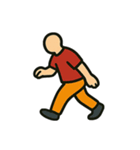 「逃げる男」の日常会話スタンプ（個別スタンプ：40）