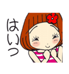 ひま子ちゃん677大人女子の挨拶スタンプ。（個別スタンプ：14）