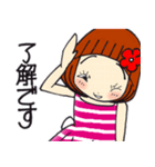 ひま子ちゃん677大人女子の挨拶スタンプ。（個別スタンプ：15）