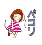 ひま子ちゃん677大人女子の挨拶スタンプ。（個別スタンプ：24）