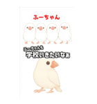 可愛い白文鳥ふーちゃんスタンプ（個別スタンプ：6）