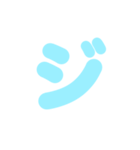 2/2カタカナ1文字（水色）アレンジ用（個別スタンプ：17）