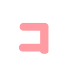 1/2カタカナ1文字（オレンジ）アレンジ用（個別スタンプ：10）