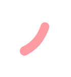 1/2カタカナ1文字（オレンジ）アレンジ用（個別スタンプ：25）