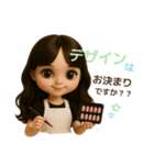 巻き髪ドールフェイスちゃん♡ネイリスト版（個別スタンプ：9）