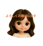 巻き髪ドールフェイスちゃん♡ネイリスト版（個別スタンプ：11）