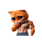 ビッグヘッドキャットは面白いことが大好き（個別スタンプ：1）