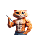 ビッグヘッドキャットは面白いことが大好き（個別スタンプ：17）