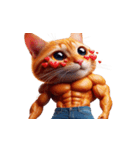 ビッグヘッドキャットは面白いことが大好き（個別スタンプ：18）