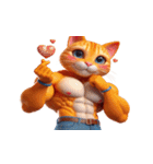 ビッグヘッドキャットは面白いことが大好き（個別スタンプ：24）