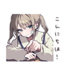 元気アピール体調わる女子（個別スタンプ：3）